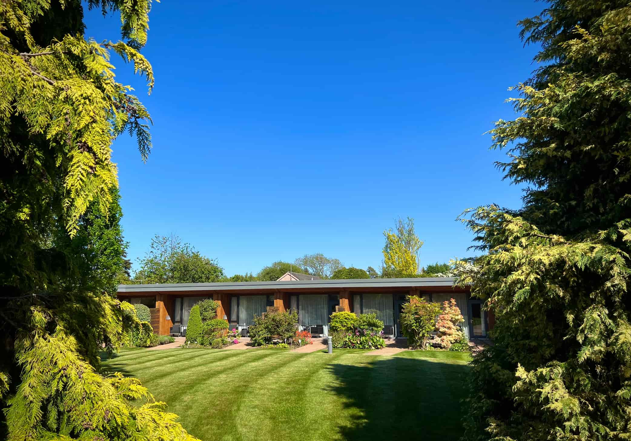 Kingsmills Hotel lawns looking towards the Garden Rooms