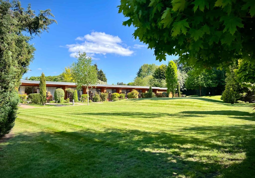 Kingsmills Hotel lawns looking towards the Garden Rooms