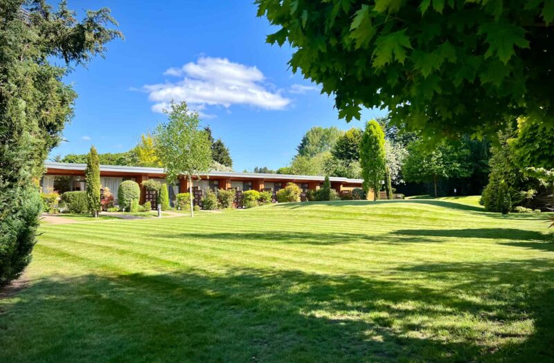 Kingsmills Hotel lawns looking towards the Garden Rooms