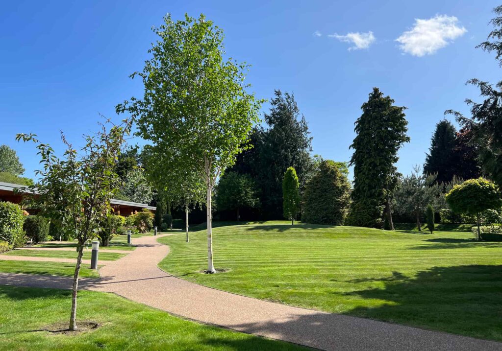 Kingsmills Hotel gardens looking towards the Garden Rooms