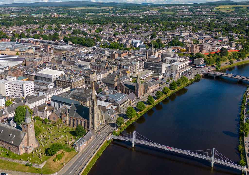 A view of Inverness form above.