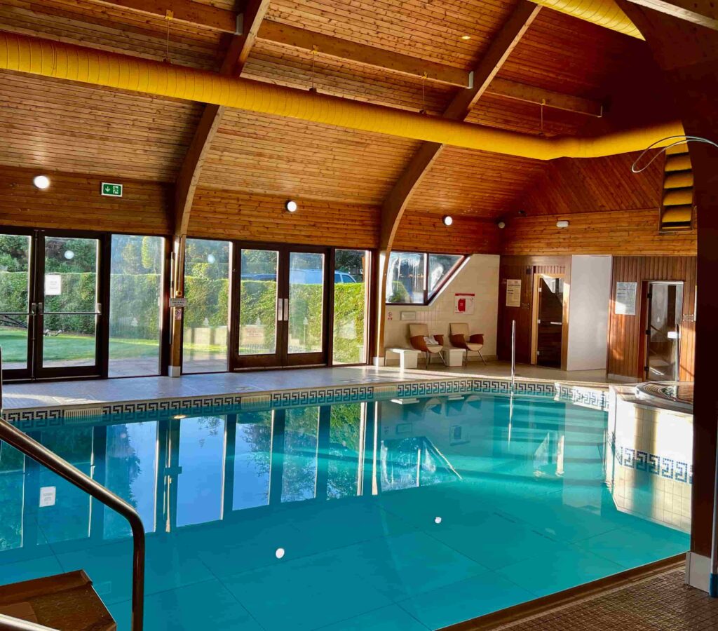 Swimming pool in autumn at Kingsmills Hotel