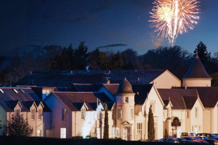 Fireworks over the Kingsmills hotel