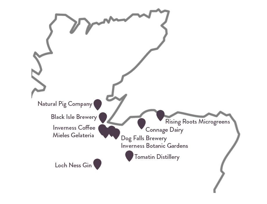 Origin Map for Taste of Inverness