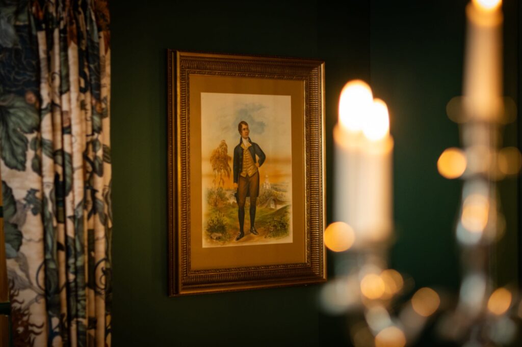 Robert Burns painting in the Adams Room at Kingsmills Hotel