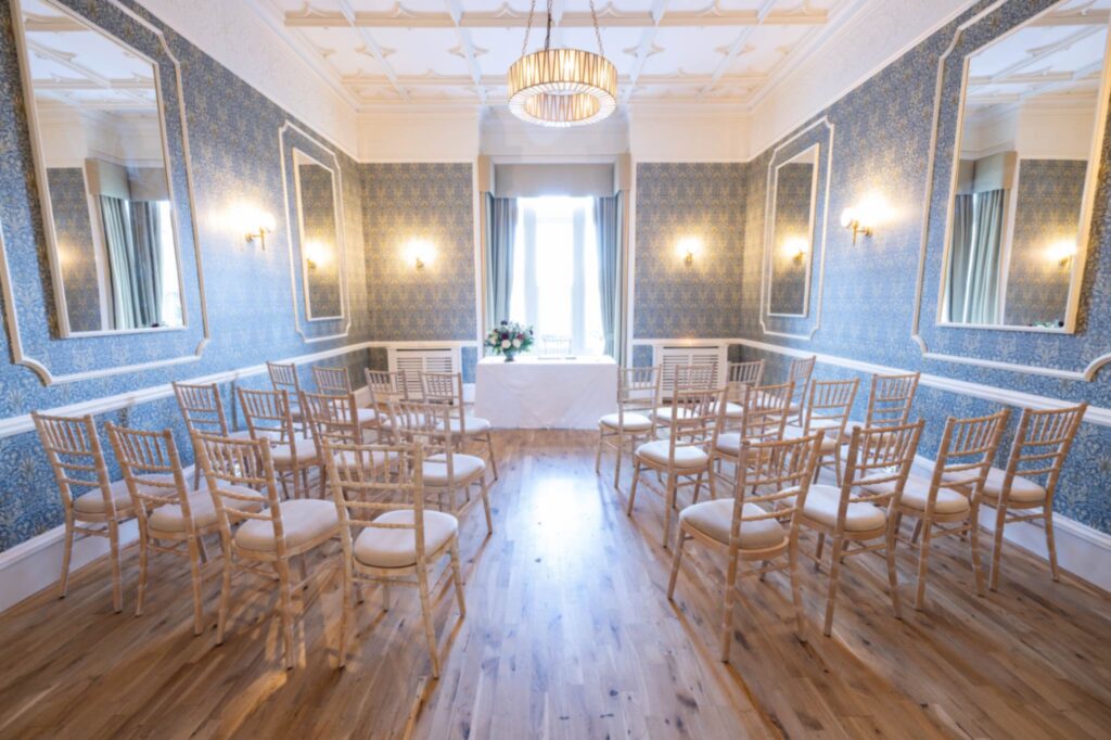 Macleod Room Ceremony Room at The Kingsmills Hotel with Chivari chairs