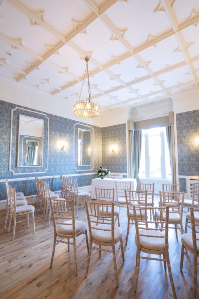 Macleod Room Ceremony Room at The Kingsmills Hotel with Chivari chairs